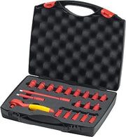 Wiha Juego de llaves de carraca aisladas de 1/4" 21 uds. caja incluida (43025)