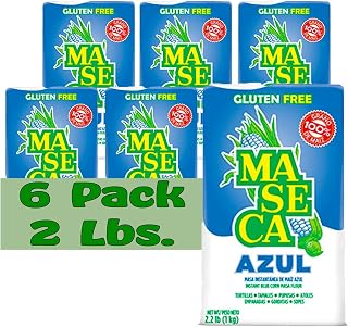 MASECA Azul Gluten Free Harina de Maiz (Corn Flour) 2 Lbs Bag 6 Pack