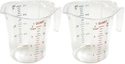 Winco 1 Count (Pack of 2) / Clear / 1.0 quarts Cups