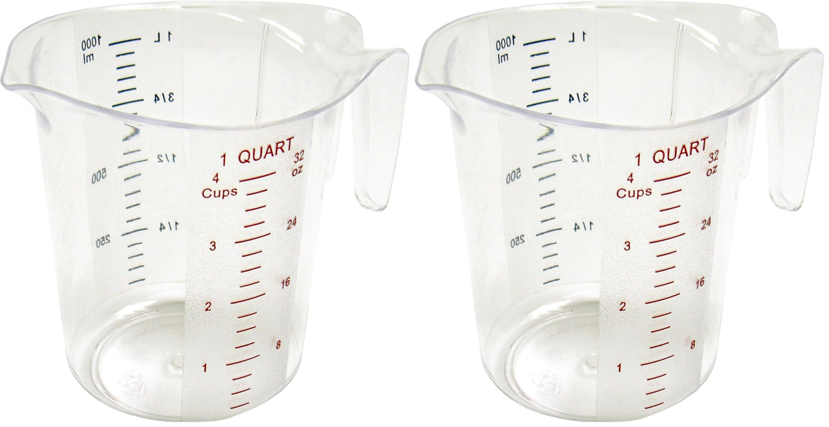 Winco 1 Count (Pack of 2) / Clear / 1.0 quarts Cups