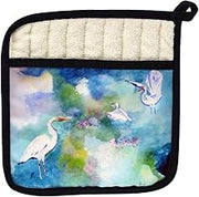Betsy Drake PT1047 Three Egrets Pot Holder