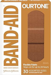 BAND-AID Brand Ourtone Fabric Adhesive Bandages, BR45, Assorted, 30 Ct