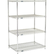 Quick Adjust Wire Shelving 48 x 18 x 54 - Poly-Z-Brite by Global Industrial – Alloy Steel, Model 18485AZ