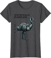 Women's Statistically Flightless Swiss International Funny Emu Lover T-Shirt
