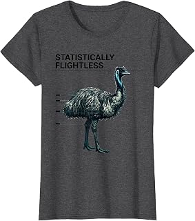 Women's Statistically Flightless Swiss International Funny Emu Lover T-Shirt