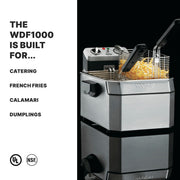 Deep Fryer with 10 lb Capacity by Waring – 10 Pound Capacity - 120V, Stainless Steel, Silver, Model WDF1000BD