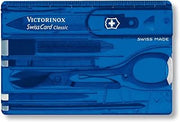 Victorinox Swiss Army Swiss Card, Translucent Sapphire | Multitool for wallet | multitool for purses | toolkit card