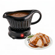 Ovente Ceramic Sauce Server, 13.5 Ounce Capacity, Black