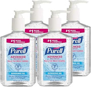 Purell Advanced Hand Sanitizer Refreshing Gel, Clean Scent, 8 oz Pump Bottle / 4 Bottles