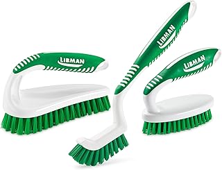 Libman Scrub Brush Kit | Cleaning Brush | Tile & Grout Brush | Small Scrub Brush | Power Scrub Brush | Carpet Brush | Bathroom Scrubber | Boot Scrubber | 3 Different Brushes Included