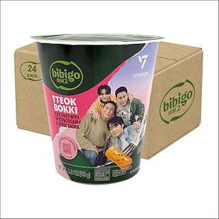 bibigo Cup Tteokbokki - Rose 4.4 Ounce (Pack of 24)