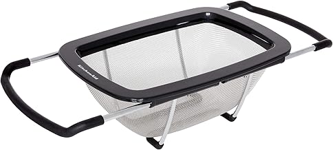 KitchenAid Expandable Stainless Steel Colander, Black