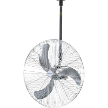 Fan 30" Ceiling Mount Fan 1/4 HP 8723 CFM by Airmaster – 13.25"L x 33.38"W x 33.38"H, Aluminum, Gray/Black, Model 20530K