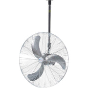 Fan 24" Ceiling Mount Fan 1/4 HP 5739 CFM by Airmaster – 14.25"L x 26.94"W x 26.94"H, Aluminum, Gray/Black, Model 20480K