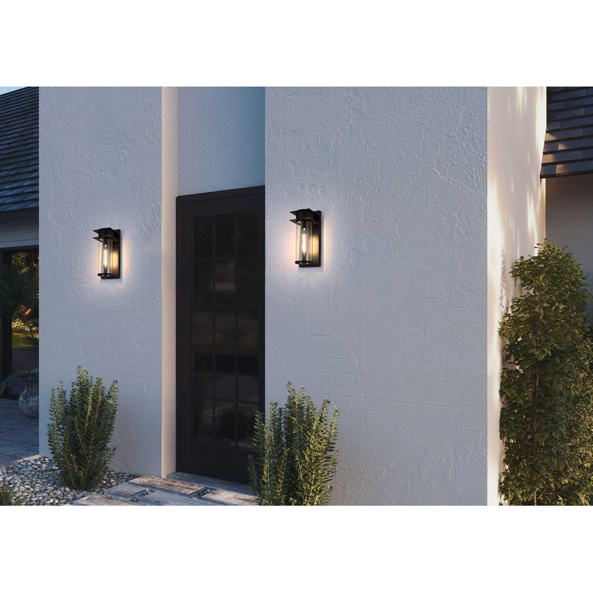 Westmont One Light Outdoor Wall Sconce Black by Lighting Design – Iron, Black, Model OD363W14BK