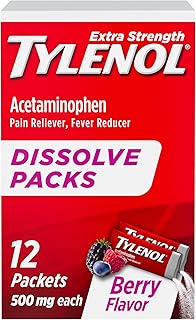 Tylenol Extra Strength Dissolve Packs, 500 mg Acetaminophen, 12 ct
