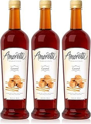 Amoretti Premium Caramel Syrup 750ml 3 Pack