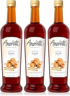 Amoretti Premium Caramel Syrup 750ml 3 Pack