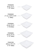 Passion White melamine dinnerware collection 52 oz 8" x 8" square bowl by Thunder Group – 52.0 ounces, Melamine, White, Model PS5008W