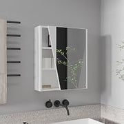 Quintana Medicine Cabinet with Mirror by Tuhome – Engineered Wood, White, Model GLB11585