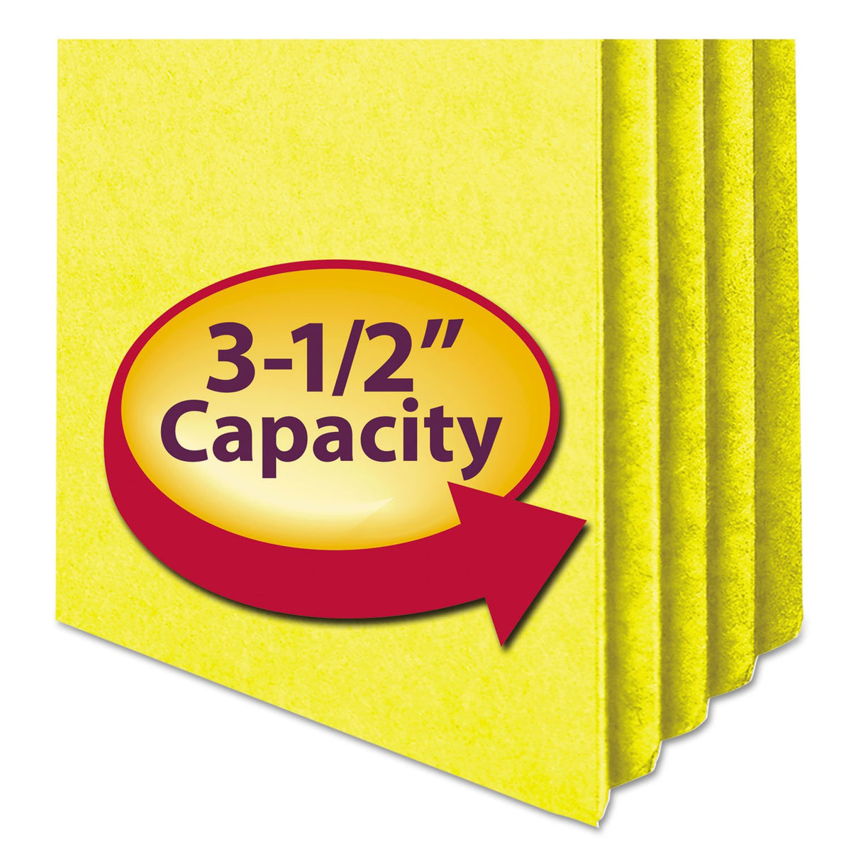 Drop Front Panel Colored File Pockets () by SMEAD – Legal, tyvek, Yellow, Model SMD73233
