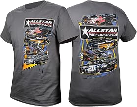 Allstar T-Shirt - Charcoal Gray - Allstar Circle Track Design - Medium - Each
