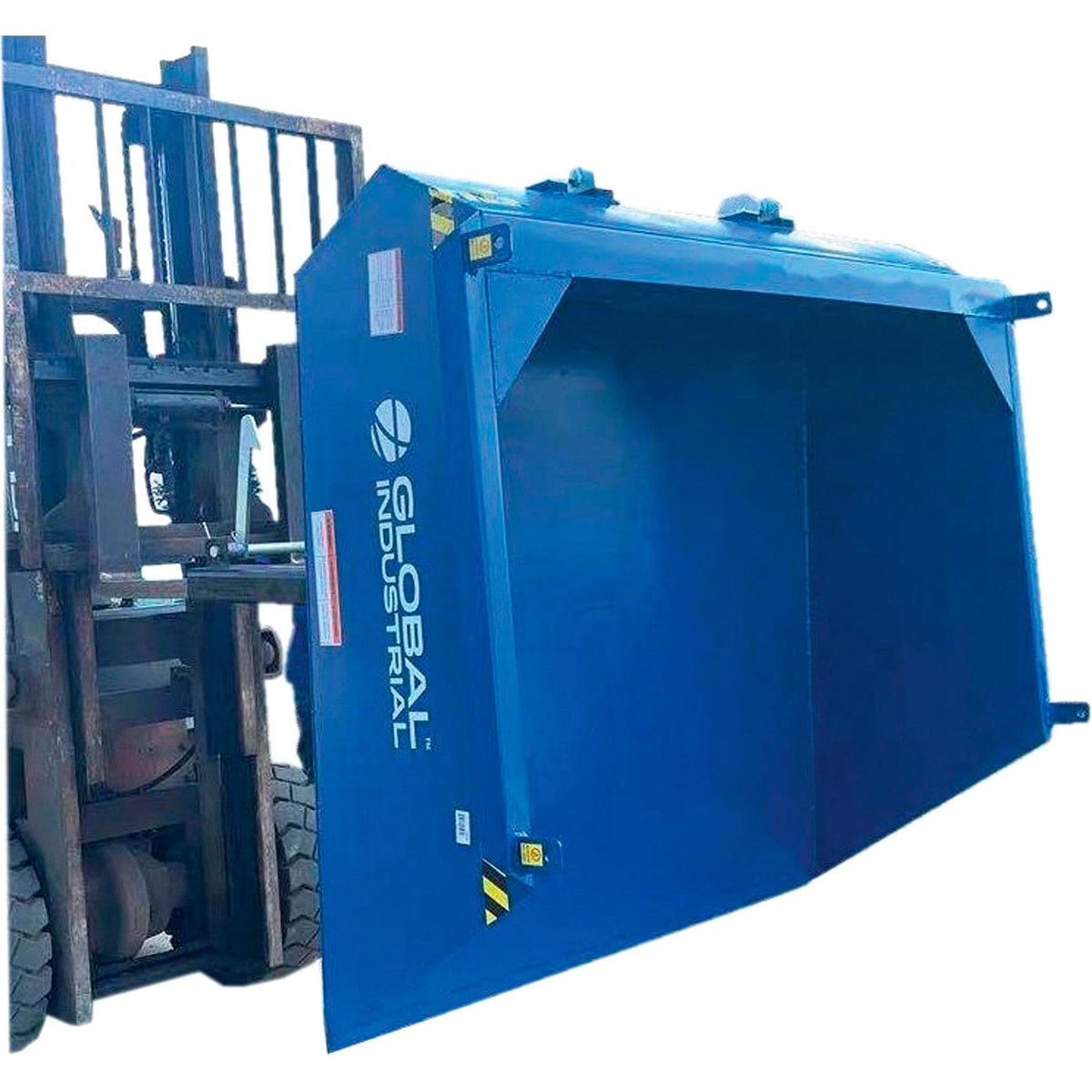 Forklift Mount Front End Loader by Global Industrial – Alloy Steel, Blue, Model 989064