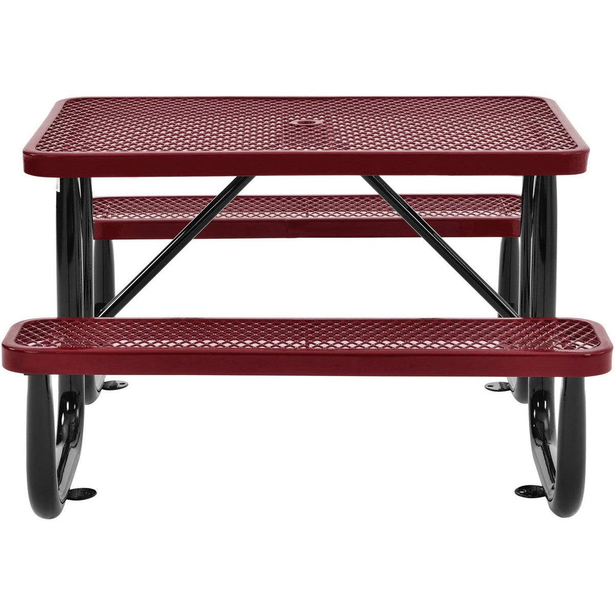 Global Industrial Red / 62 inches x 48 inches x 29.5 inches / Industrial Picnic Tables