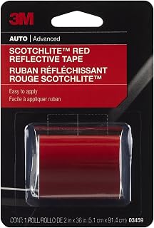 3M Scotchlite Red Reflective Tape, 03459, 2 in x 36 in, 1 Roll