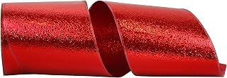 Reliant Ribbon Cracked Ice Display Wired Edge Ribbon, 6 Inch X 50 Yards, Red