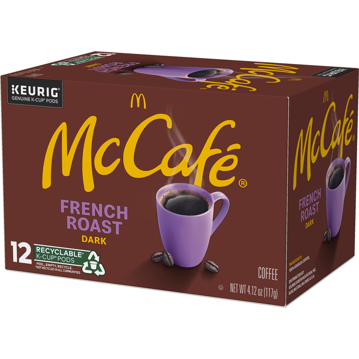French Roast Keurig K Cup Coffee Pods (12 Count) by McCafe – 12 Count (Pack of 1), Model 430000608800