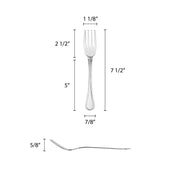 Flatware-Legend stainless steel dinner fork by Thunder Group – Stainless Steel, Silver, Pack of 12, Model SLGD006