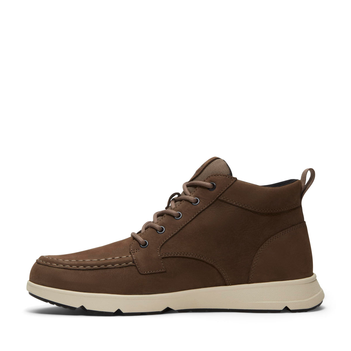 Men's Parker Street Mid Lace-Up Sneaker Boot by Timberland – 7 Wide, Leather, Medium Brown Nubuck