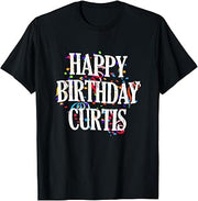 Happy Birthday Curtis First Name Boys Colorful Bday T-Shirt