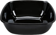 Sabert 320 oz/20 lb Black, PET Plastic Large Square Thermo-formed Catering Serving Bowl | 25/Case