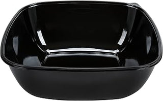 Sabert 320 oz/20 lb Black, PET Plastic Large Square Thermo-formed Catering Serving Bowl | 25/Case