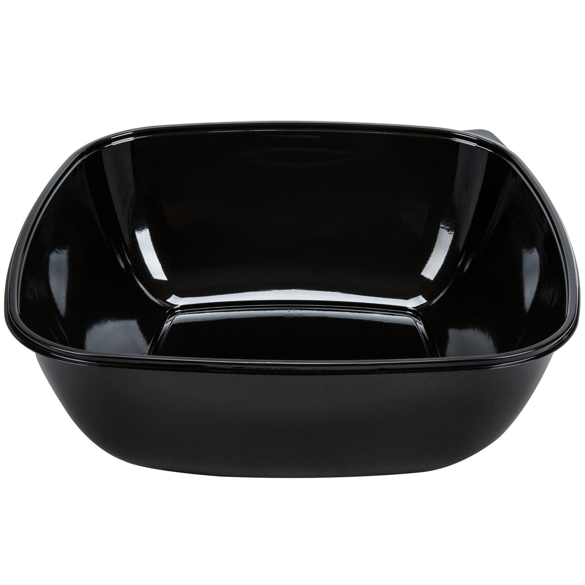 Sabert 320 oz/20 lb Black – PET Plastic Large Square Thermo-formed Catering Serving Bowl | 25/Case