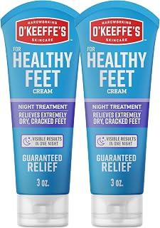 O'Keeffe's for Healthy Feet Night Treatment Foot Cream, 3 oz Tube, 2-Pack