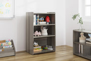School Age Shelf Storage by Tot Mate – Ready-To-Assemble, 3/4" Thick Industrial Grade Wood Composite Core With Laminate Surfacing, Shadow Elm Gray, Model TMS401R.0W92