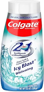 Colgate 2-in-1 Toothpaste and Mouthwash, Whitening, ICY Blast 4.60 oz (Pack of 3)