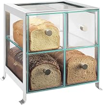 Soho 4 Drawer Bread Case Color: Silver