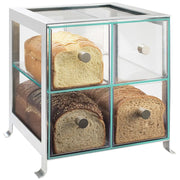 Soho 4 Drawer Bread Case Color: Silver by AS ONE – 17.0" L x 17.0" W x 17.0" H, 30.0 liters, Metal, Silver, Model 1586-74