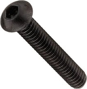 Steel Socket Cap Screw, Plain Finish, Button Head, Hex Socket Drive, Meets ASME B18.3/ASTM F835, 1-1/2" Length, Fully Threaded, 1/4"-20 Threads (Pack of 100)