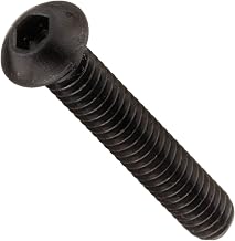 Steel Socket Cap Screw, Plain Finish, Button Head, Hex Socket Drive, Meets ASME B18.3/ASTM F835, 1-1/2" Length, Fully Threaded, 1/4"-20 Threads (Pack of 100)