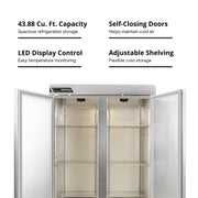 Traulsen (2) Solid Doors, Right Hinged / Silver / 45.88 cubic_feet Refrigerators