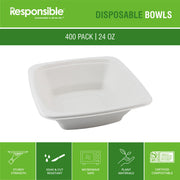 Responsible Products 24 oz (400 Count) / Natural Brown / Casual Bowls