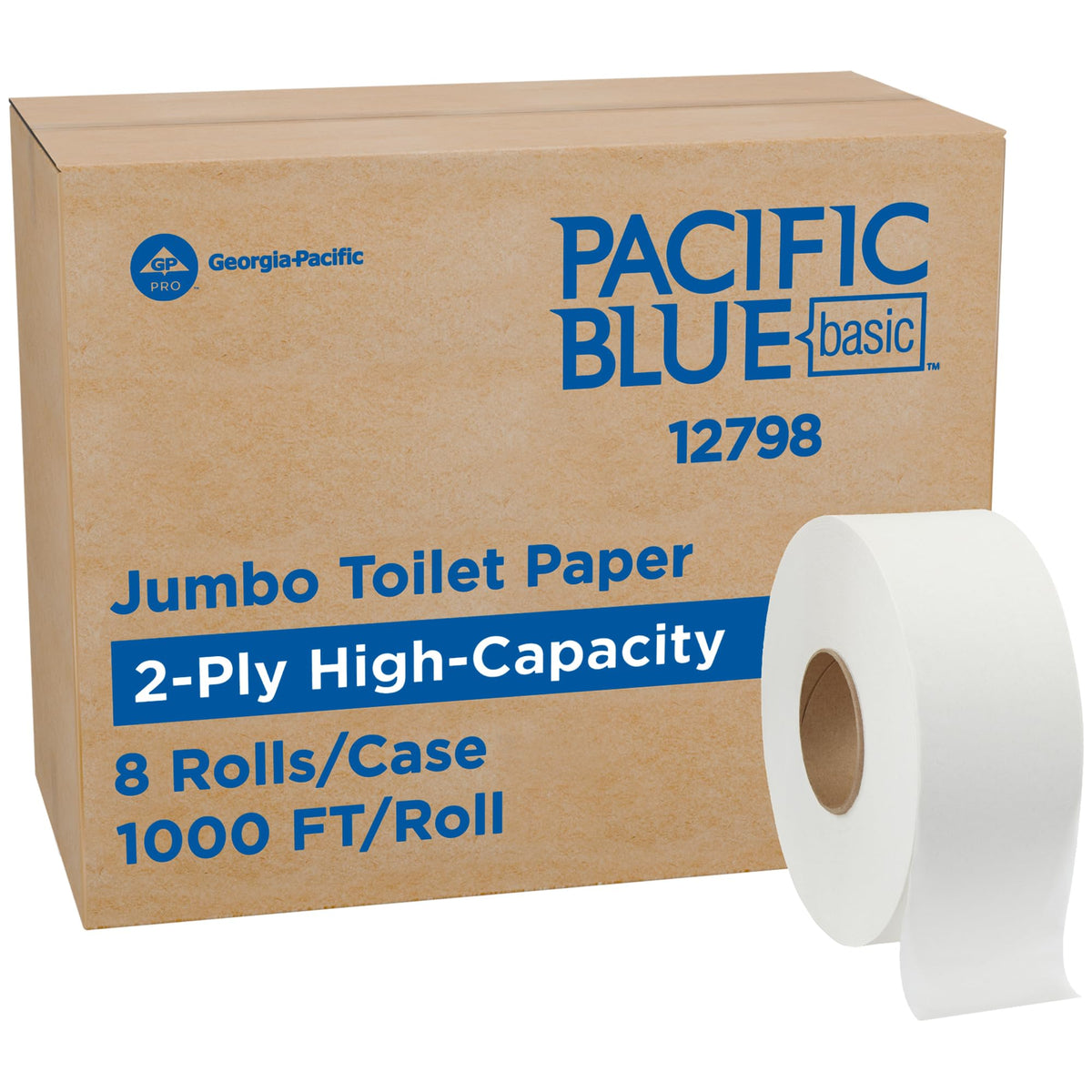 Georgia-Pacific 1000 Feet (Pack of 8) / Pacific Blue Basic / White Paper & Plastic