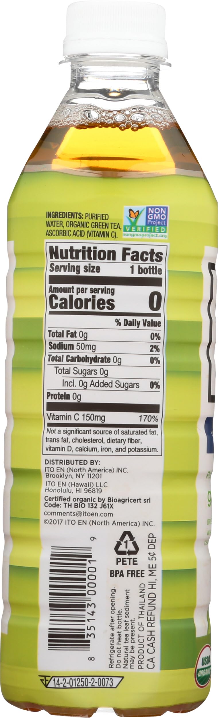 Tea Pure Green, 16.9 Fl Oz by Ito En – 16.9 Fl Oz (Pack of 1), Model 0835143000019