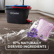 EasyWring RinseClean Microfiber Spin Mop & Bucket Floor Cleaning System with Lavender Pac (Variety Pack) by O-Cedar – RinseClean + Lavender PACS, Microfiber, Model RC-LAV-PACS
