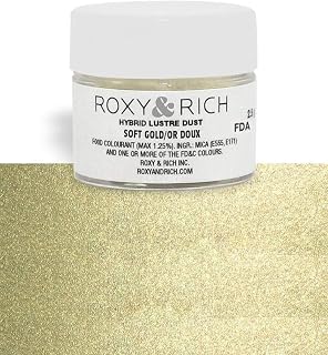 Roxy & Rich Hybrid Luster Dust Powder Food Color, Soft Gold 2.5 Grams